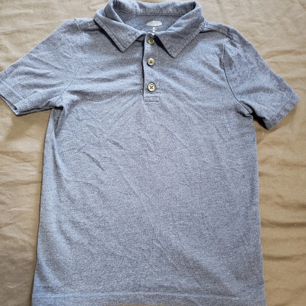 Polo T-Shirt Navy Blue Soft Material Casual Formal Colour Button Up Old Navy